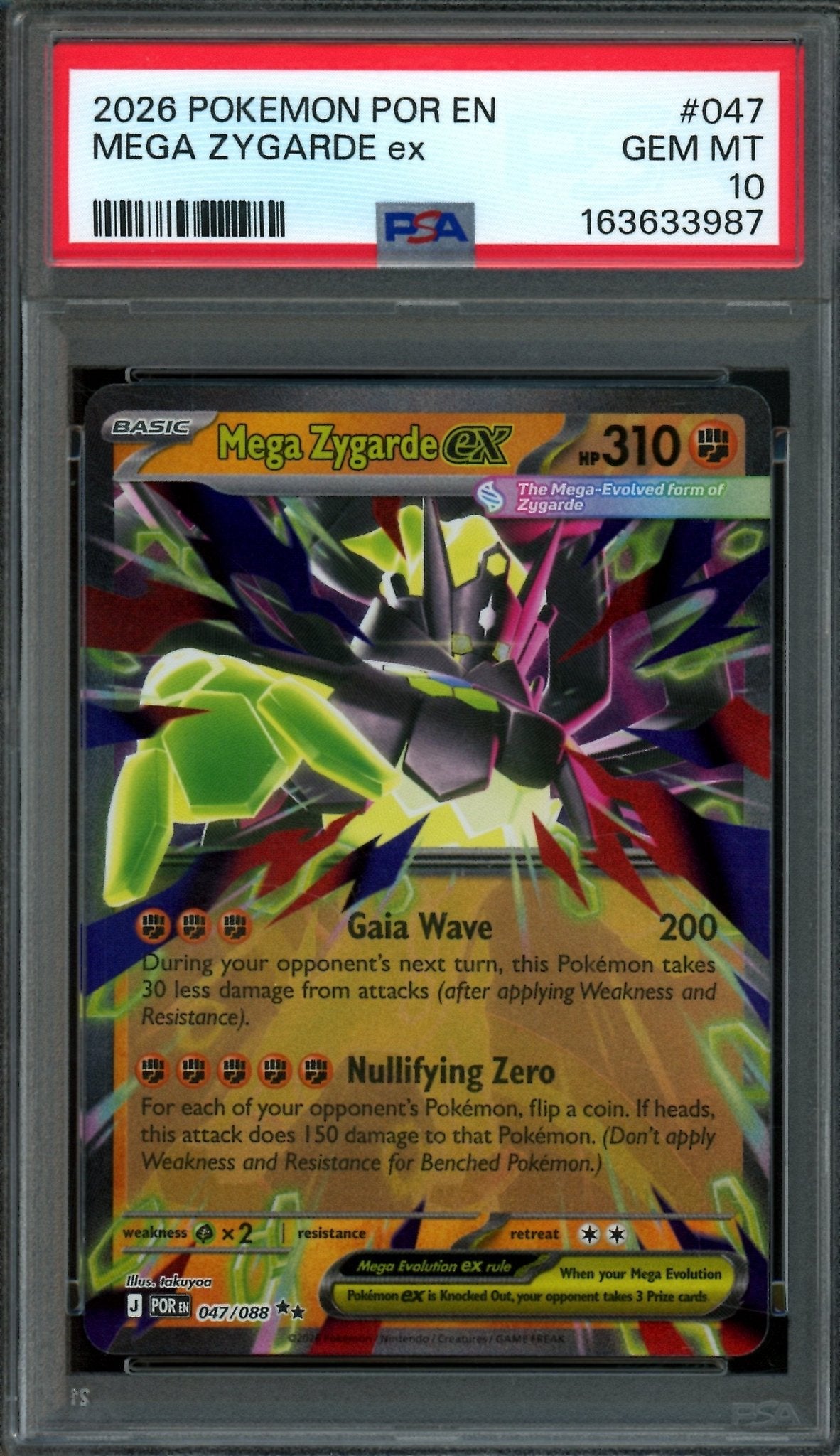 2026 Pokemon Perfect Order Mega Zygarde EX 047/088 PSA 10 - Trading Card Market