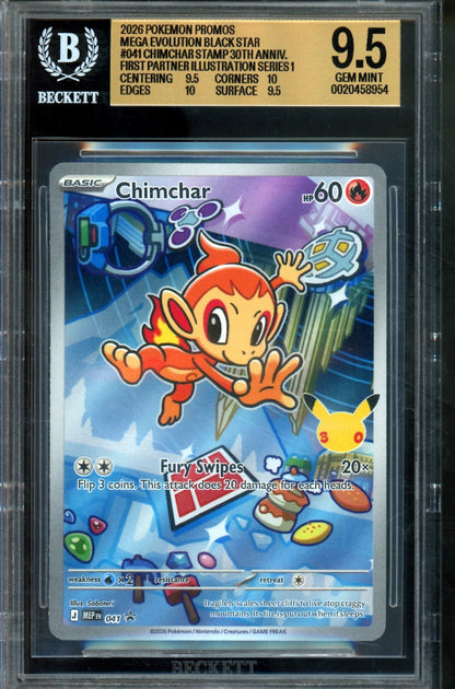 2026 Pokemon First Partner Chimchar 041 Promo BGS 9.5 - Trading Card Market