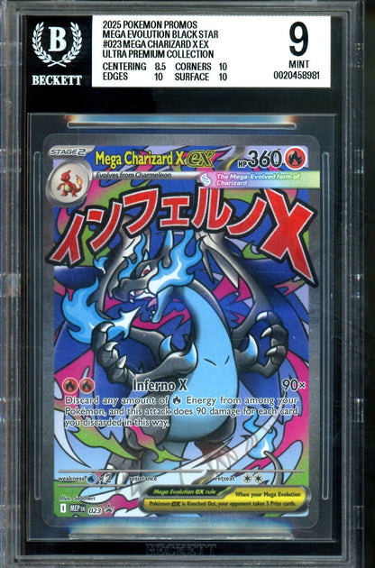 2025 Pokemon Phantasmal Flames Mega Charizard X EX 023 Promo BGS 9 - Trading Card Market