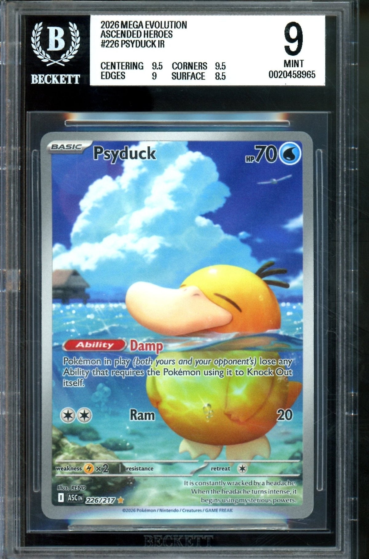 2026 Pokemon Ascended Heroes Psyduck 226/217 BGS 9 - Trading Card Market
