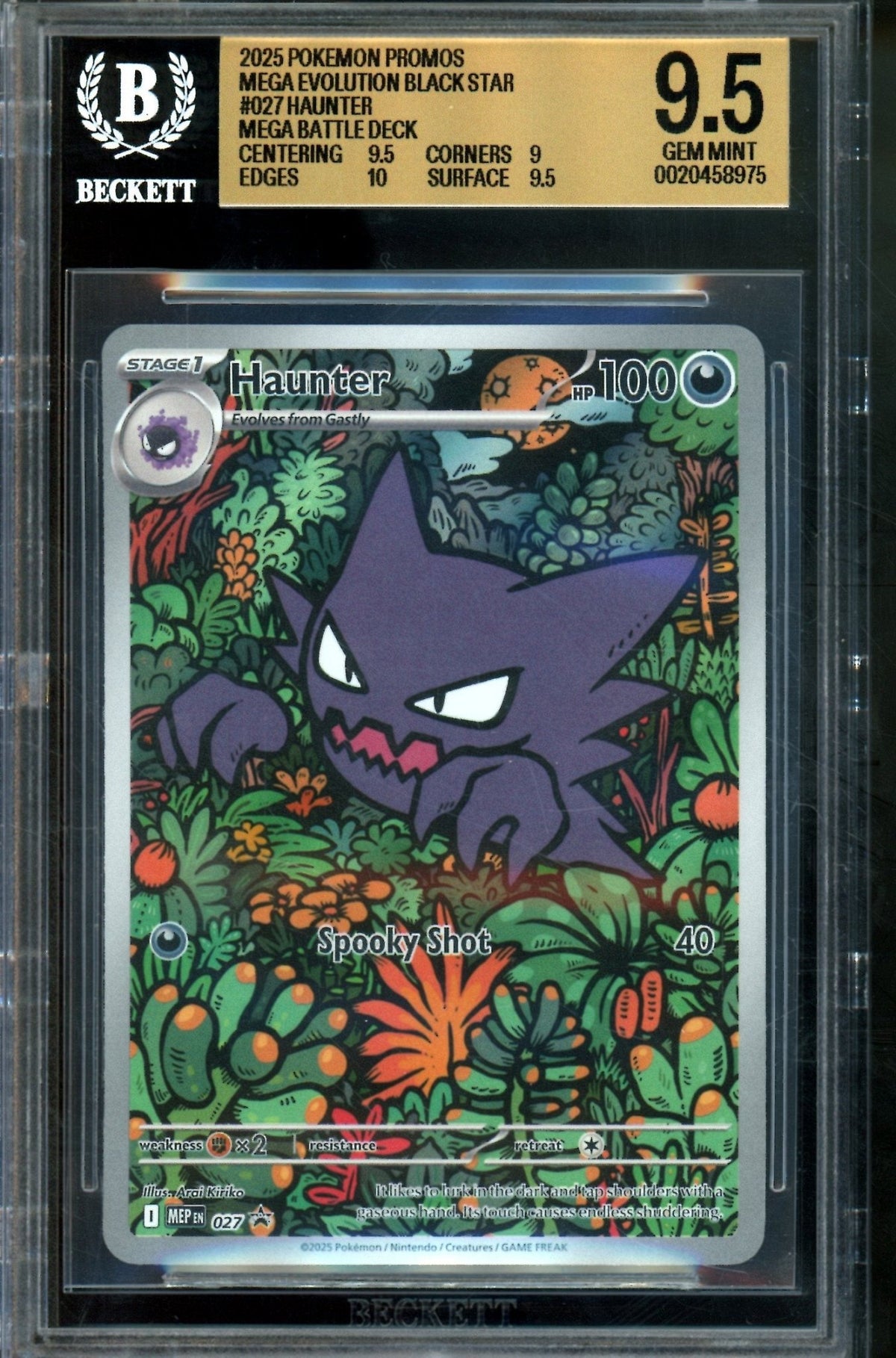2025 Pokemon Mega Battle Deck Haunter 027 Promo BGS 9.5 - Trading Card Market