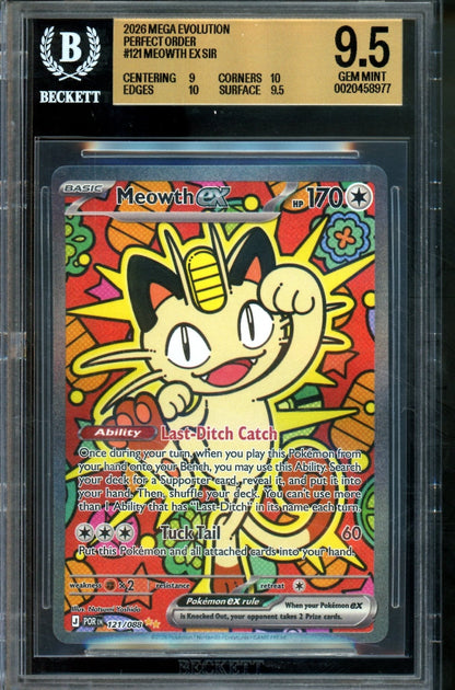 2026 Pokemon Perfect Order Meowth EX 121/088 BGS 9.5 - Trading Card Market