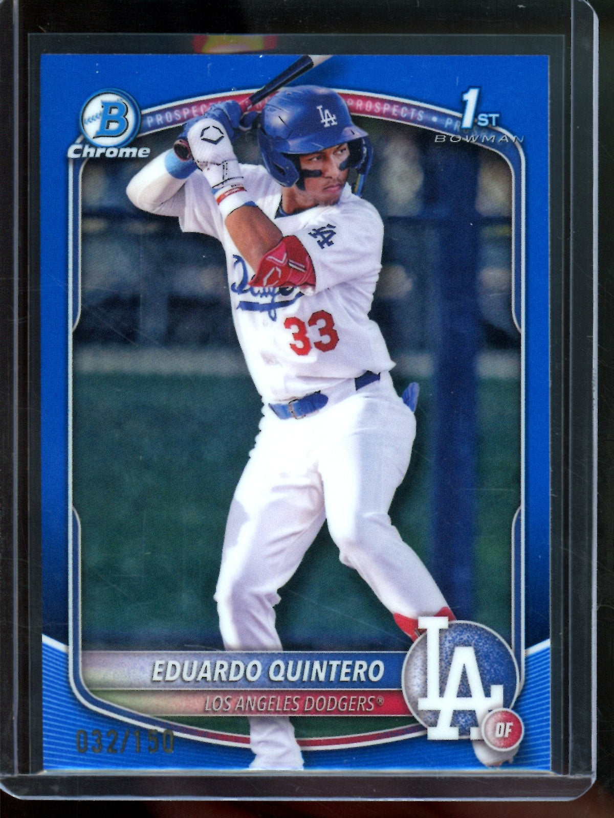 2025 Bowman Chrome Eguardo Quintero 1st Blue Refractor /150 Dodgers - Trading Card Market
