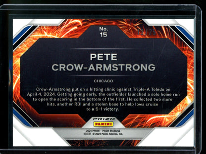 2024 Panini Prizm Pete-Crow Armstrong Fireworks Mojo Rookie /25 Cubs - Trading Card Market