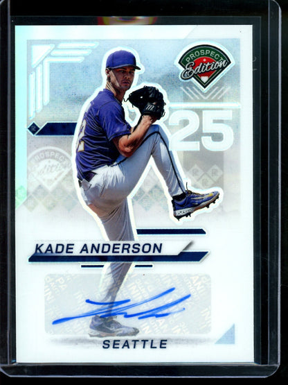 2025 Panini Prospect Edition Kade Anderson Holo Autograph Mariners - Trading Card Market
