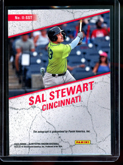 2023 Panini Elite Edition Sal Stewart Impact Impressions Autograph Reds - Trading Card Market