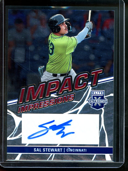 2023 Panini Elite Edition Sal Stewart Impact Impressions Autograph Reds - Trading Card Market