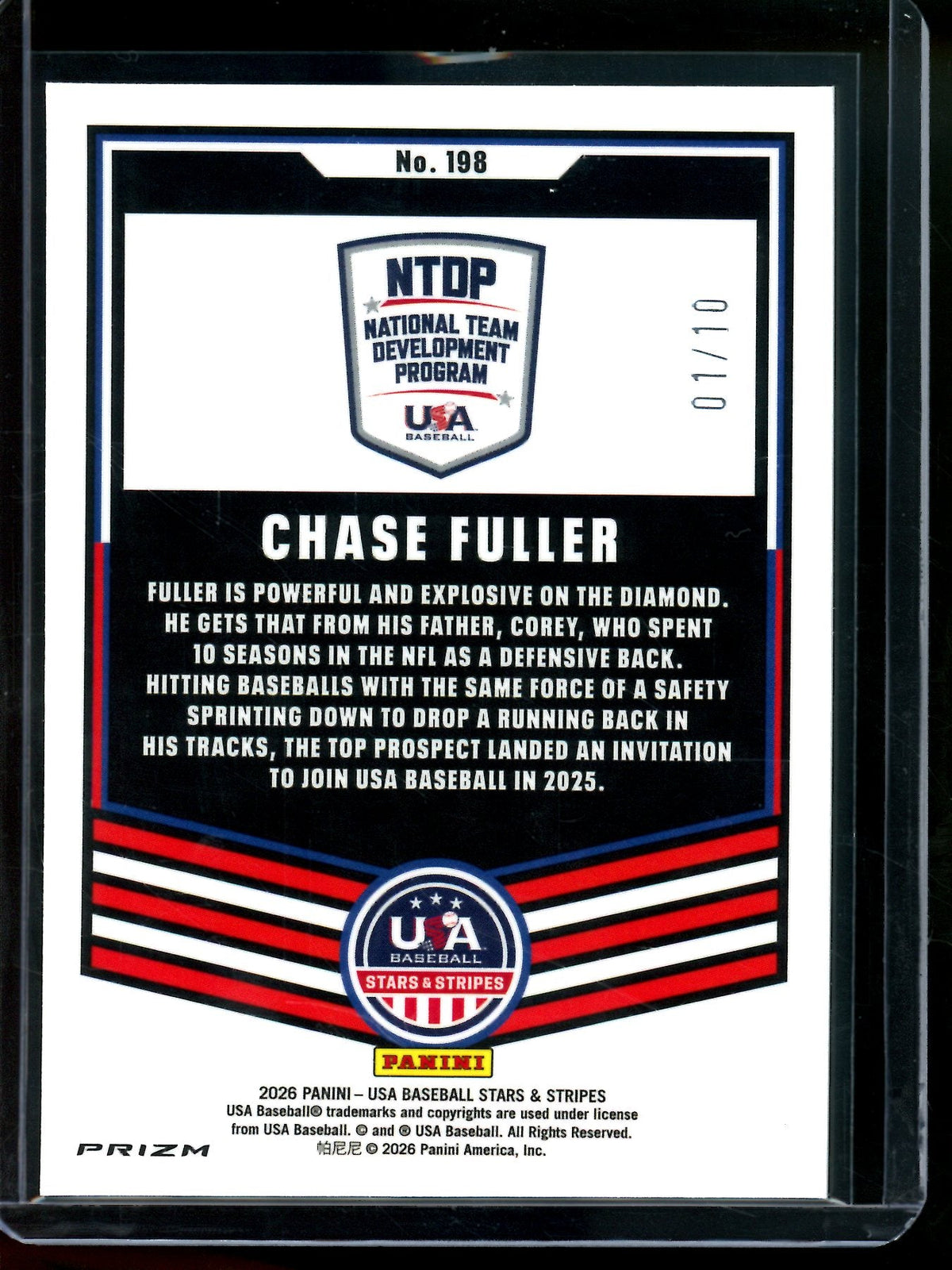 2026 Panini USA Baseball Chase Fuller Gold Disco /10 - Trading Card Market