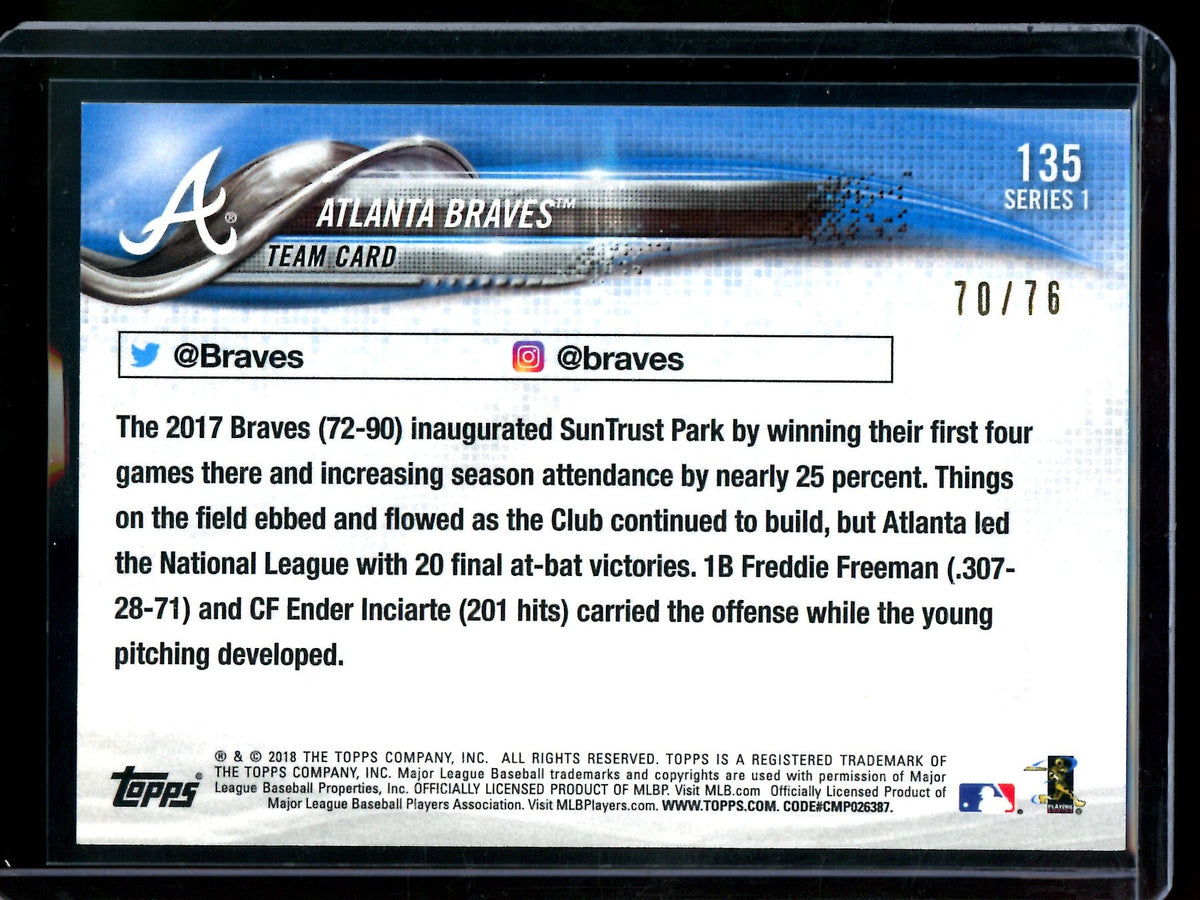 2018 Topps Flagship Atlanta Braves Independence Day Parallel /76 Braves - Trading Card Market