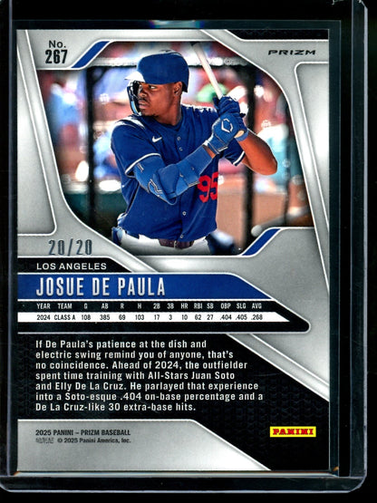 2025 Panini Prizm Josue De Paula Cherry Blossom SP /20 Dodgers - Trading Card Market
