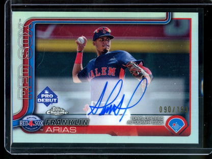 2025 Topps Pro Debut Franklin Arias Refractor Autograph /199 Red Sox - Trading Card Market