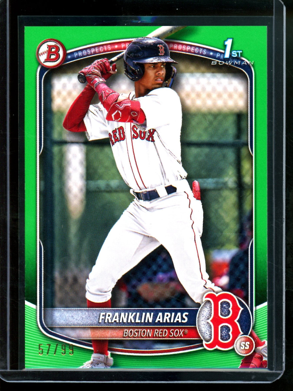 2025 Bowman Franklin Arias 1st Green /99 Red Sox - Trading Card Market