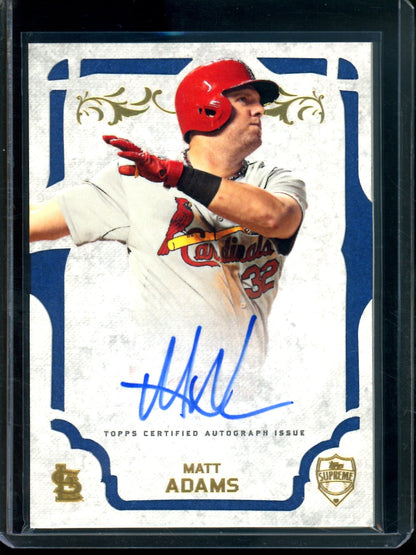 2015 Topps Supreme Matt Adams Autograph Cardinals - Trading Card Market