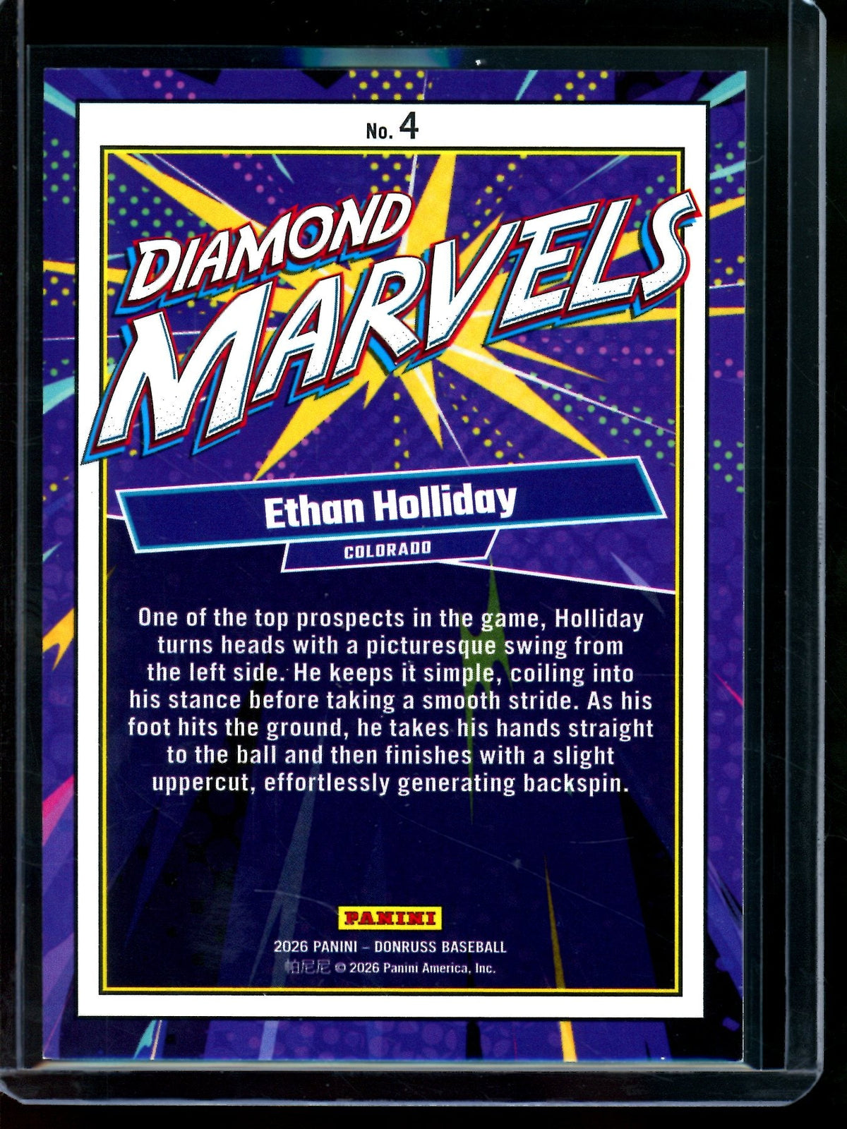 2026 Panini Donruss Ethan Holliday Diamond Marvels /25 Rockies - Trading Card Market