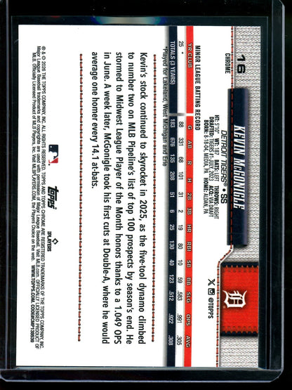 2026 Topps Chrome Logofractor Kevin McGonigle Rookie Blue /150 Tigers - Trading Card Market