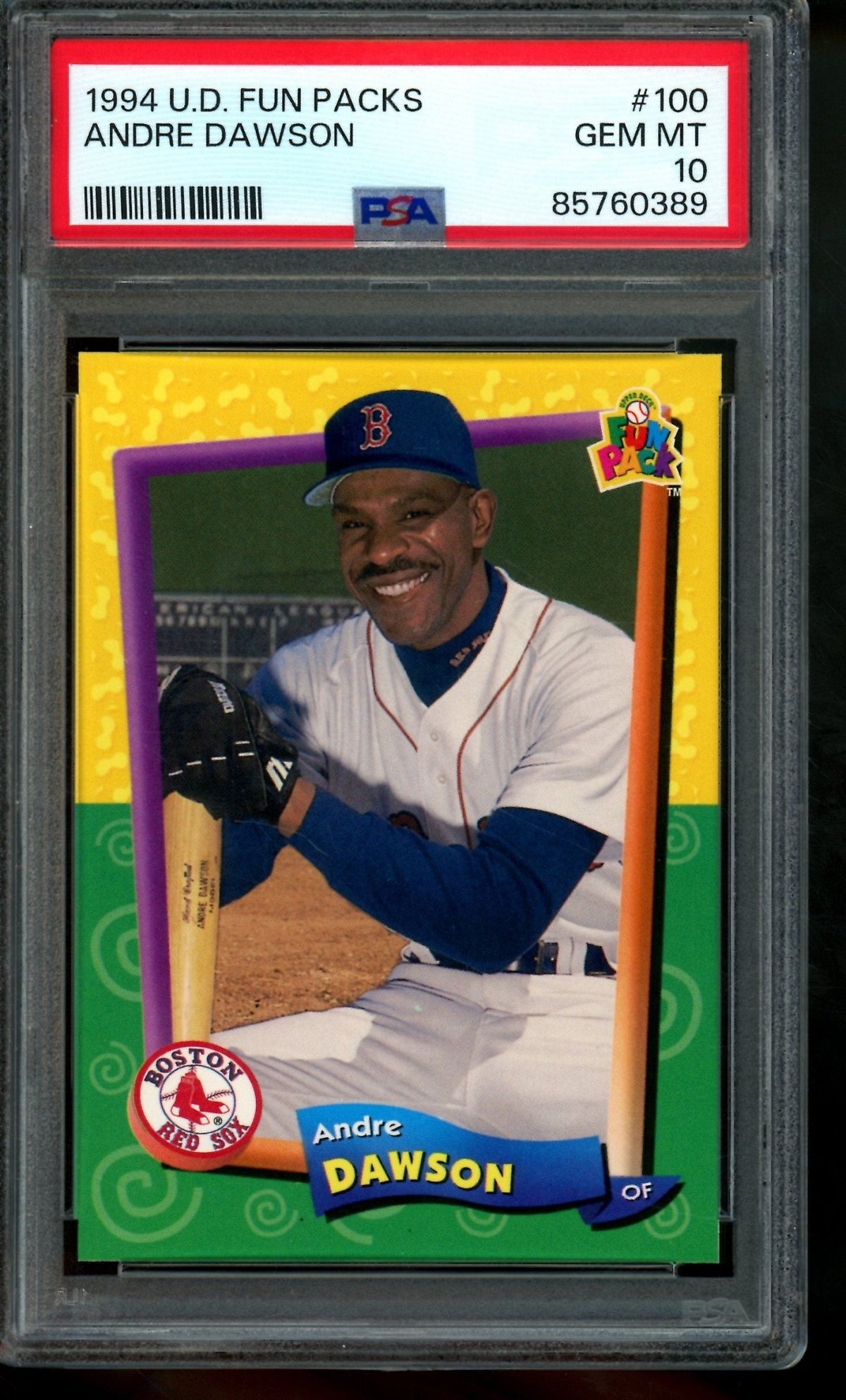 1994 Upper Deck Fun Packs Andre Dawson 100 PSA 10 Red Sox - Trading Card Market