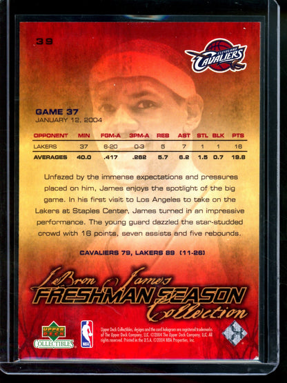 2004 Upper Deck Freshman Season Collection Lebron James / Kobe Bryant 39 - Trading Card Market