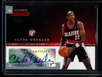 2005 Topps Pristine Clyde Drexler Personal Endorsements Autograph Trailblazers - Trading Card Market