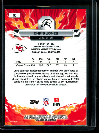 2026 Topps Resurgence Chris Jones Pink Shimmer /10 Chiefs - Trading Card Market