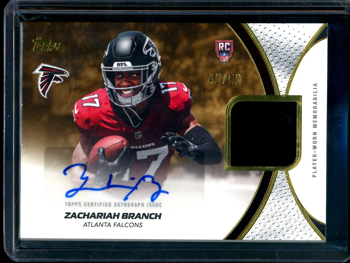 2026 Topps Flagship Zachariah Branch Rookie Patch Autograph /50 Falcons - Trading Card Market