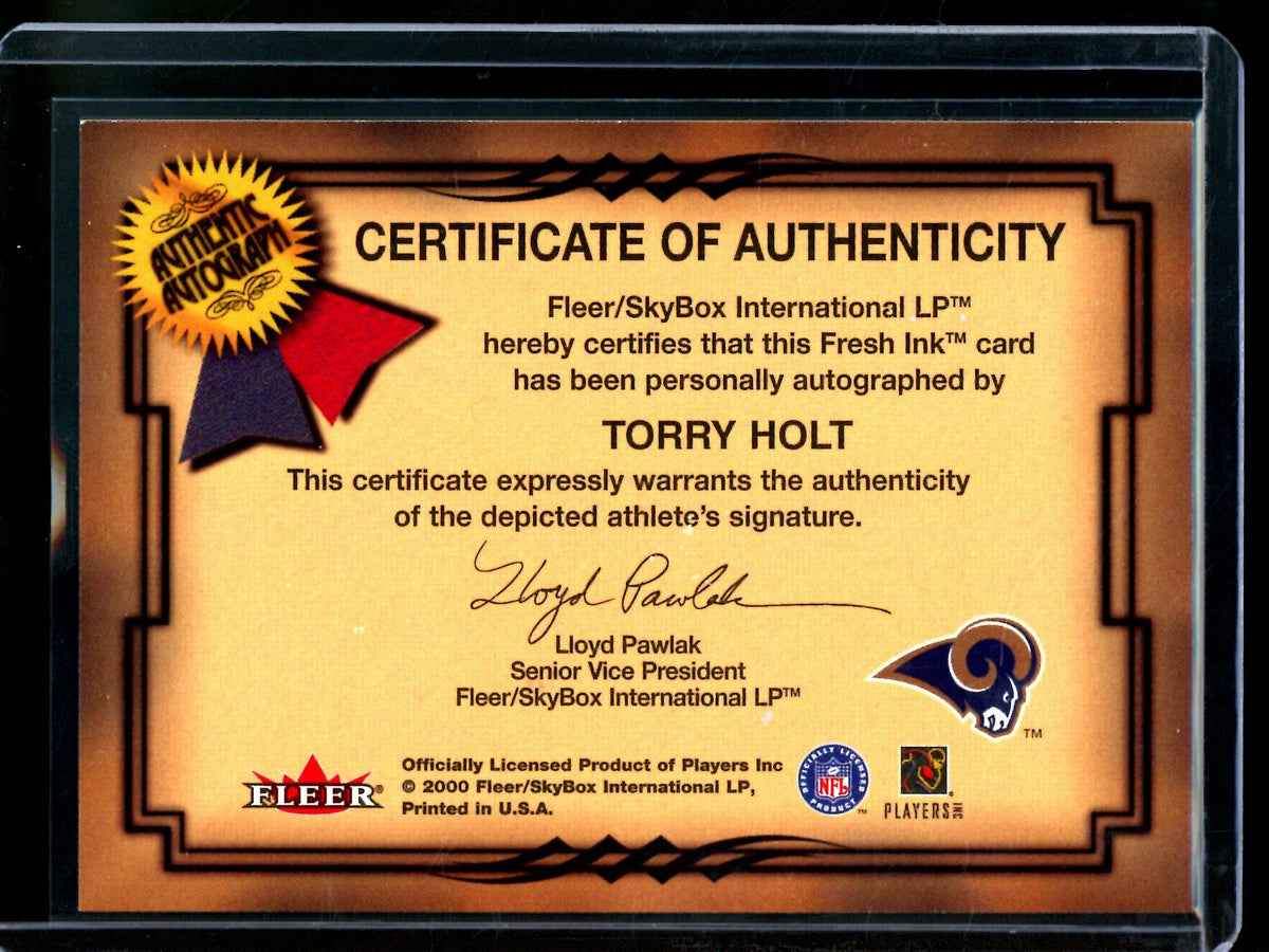2000 Fleer Autographics Torry Holt Autograph Rams - Trading Card Market