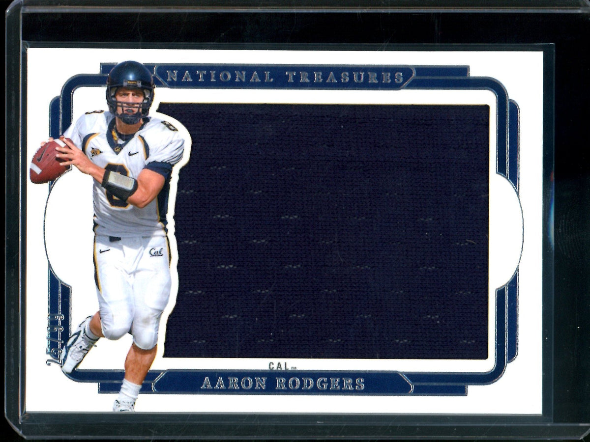 2025 Panini National Treasures Collegiate Aaron Rodgers Jumbo Relic /99 Cal - Trading Card Market