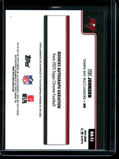2025 Topps Chrome Tez Johnson White Refractor Rookie Autograph /30 Buccaneers - Trading Card Market