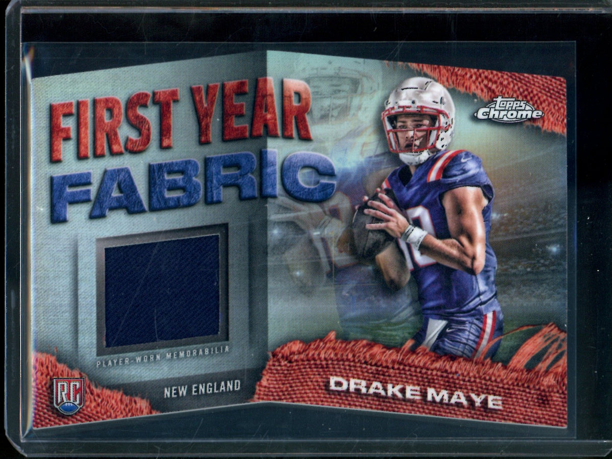 2024 Topps Chrome Drake Maye First Year Fabric Rookie Patriots - Trading Card Market