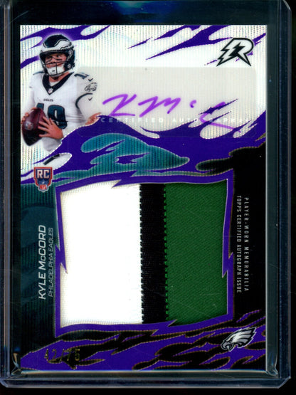 2026 Topps Resurgence Kyle McCord Purple Rookie Patch Autograph /75 Eagles - Trading Card Market