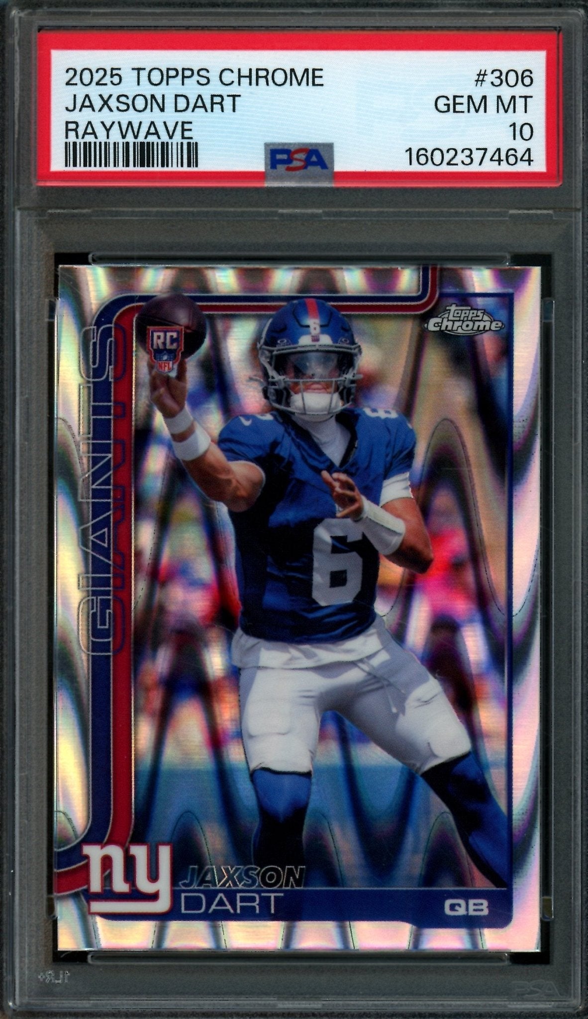 2025 Topps Chrome Jaxson Dart Raywave Rookie Refractor PSA 10 Giants - Trading Card Market