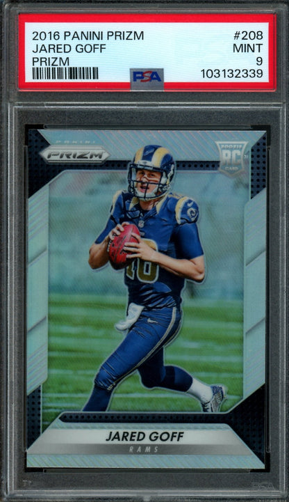 2016 Panini Prizm Jared Goff Silver Rookie PSA 9 Rams - Trading Card Market