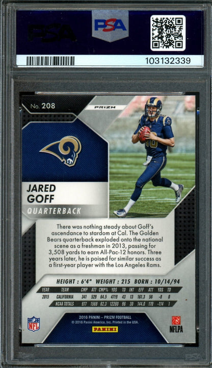2016 Panini Prizm Jared Goff Silver Rookie PSA 9 Rams - Trading Card Market
