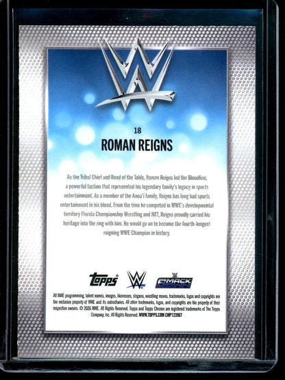 2026 Topps Chrome Roman Reigns Blue Geometric Refractor /150 - Trading Card Market