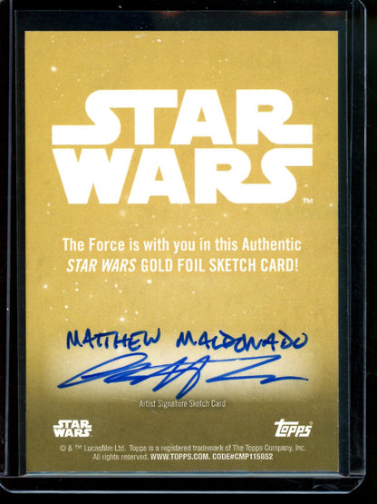 2026 Topps Galaxy Storm Trooper Gold Foil Sketch Card - Matthew Maldonado - Trading Card Market