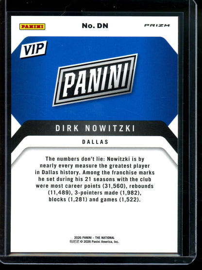 2026 Panini The National Dirk Nowitzki White Sparkle SSP Mavericks - Trading Card Market
