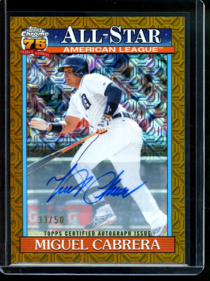 2026 Topps Chrome Miguel Cabrera Mojo All-Star Autograph Gold /50 Tigers - Trading Card Market