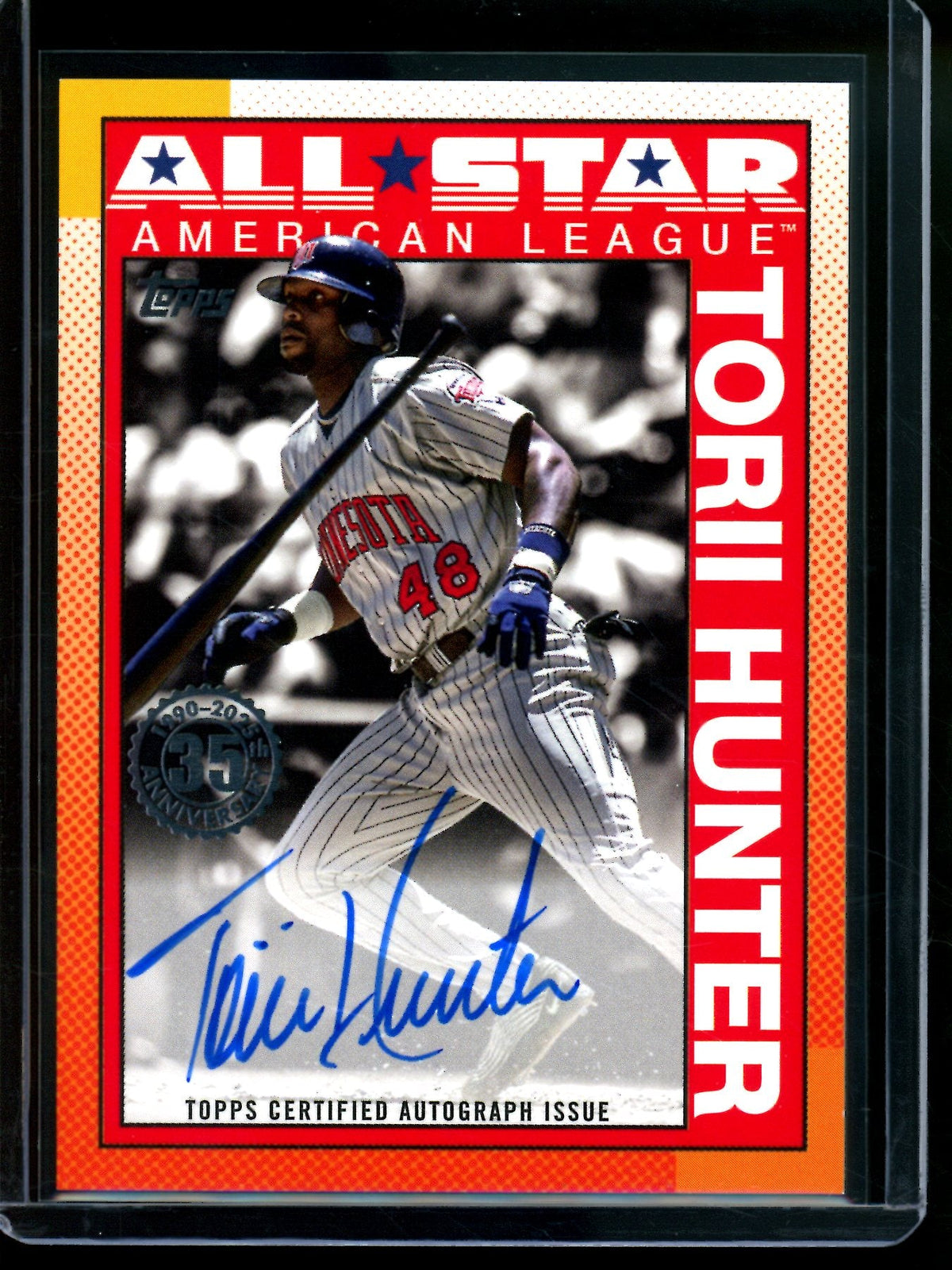 2025 Topps Flagship Torii Hunter All-Star Autograph Twins - Trading Card Market