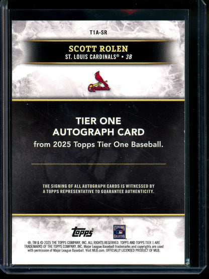 2025 Topps Tier One Scott Rolen Autograph /75 Cardinals - Trading Card Market