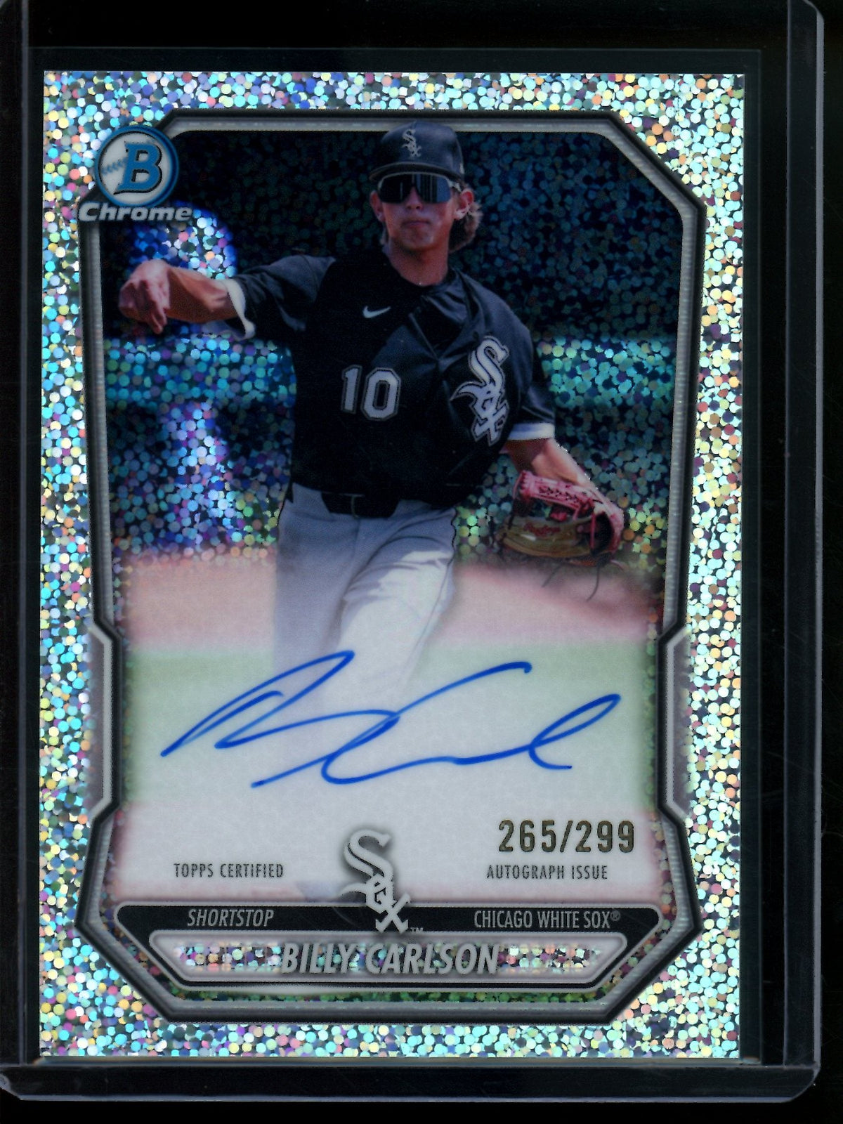 2026 Bowman Chrome Billy Carlson Speckle Autograph /299 White Sox - Trading Card Market