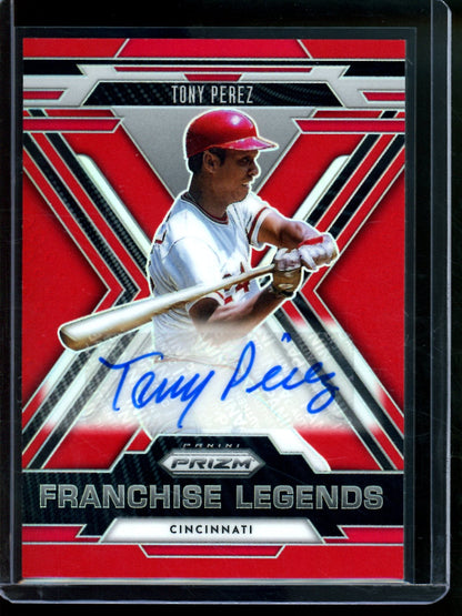 2026 Panini Prizm Tony Perez Franchise Legends Autograph Red /99 Reds - Trading Card Market