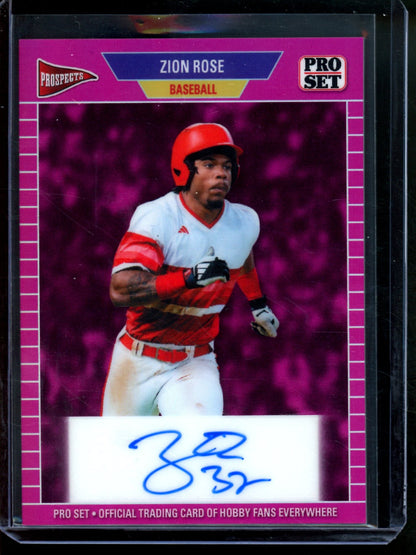 2026 Leaf Pro Set Zion Rose Autograph Pink /7 Royals - Trading Card Market