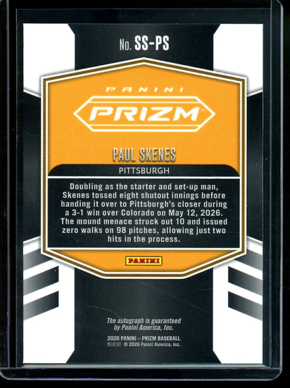 2026 Panini Prizm Paul Skenes Sensational Signatures Pirates - Trading Card Market