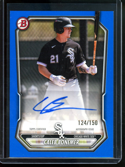 2026 Bowman Caleb Bonemer Blue Autograph /150 White Sox - Trading Card Market