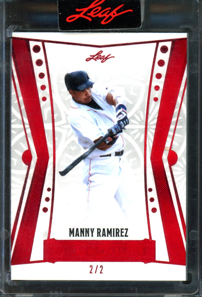 2025 Leaf Spectacular Manny Ramirez Red Encased /2 Red Sox - Trading Card Market