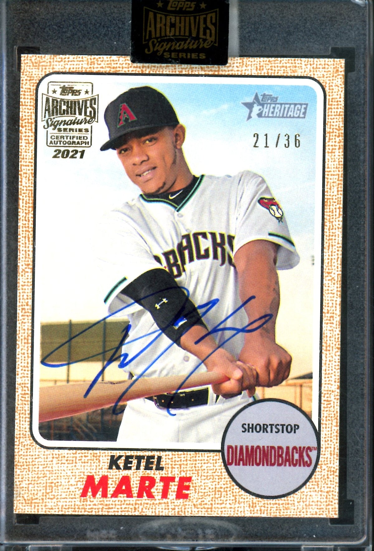 2017 Topps Archives Ketel Marte Autograph Encased /36 Diamondbacks - Trading Card Market