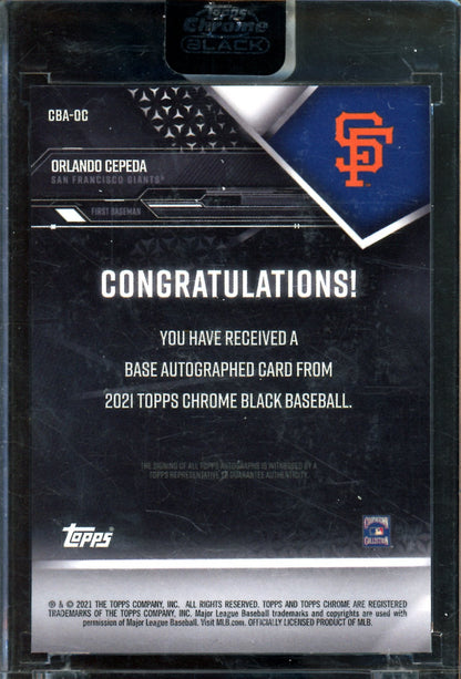 2021 Topps Chrome Black Orlando Cepeda Encased Autograph Giants - Trading Card Market