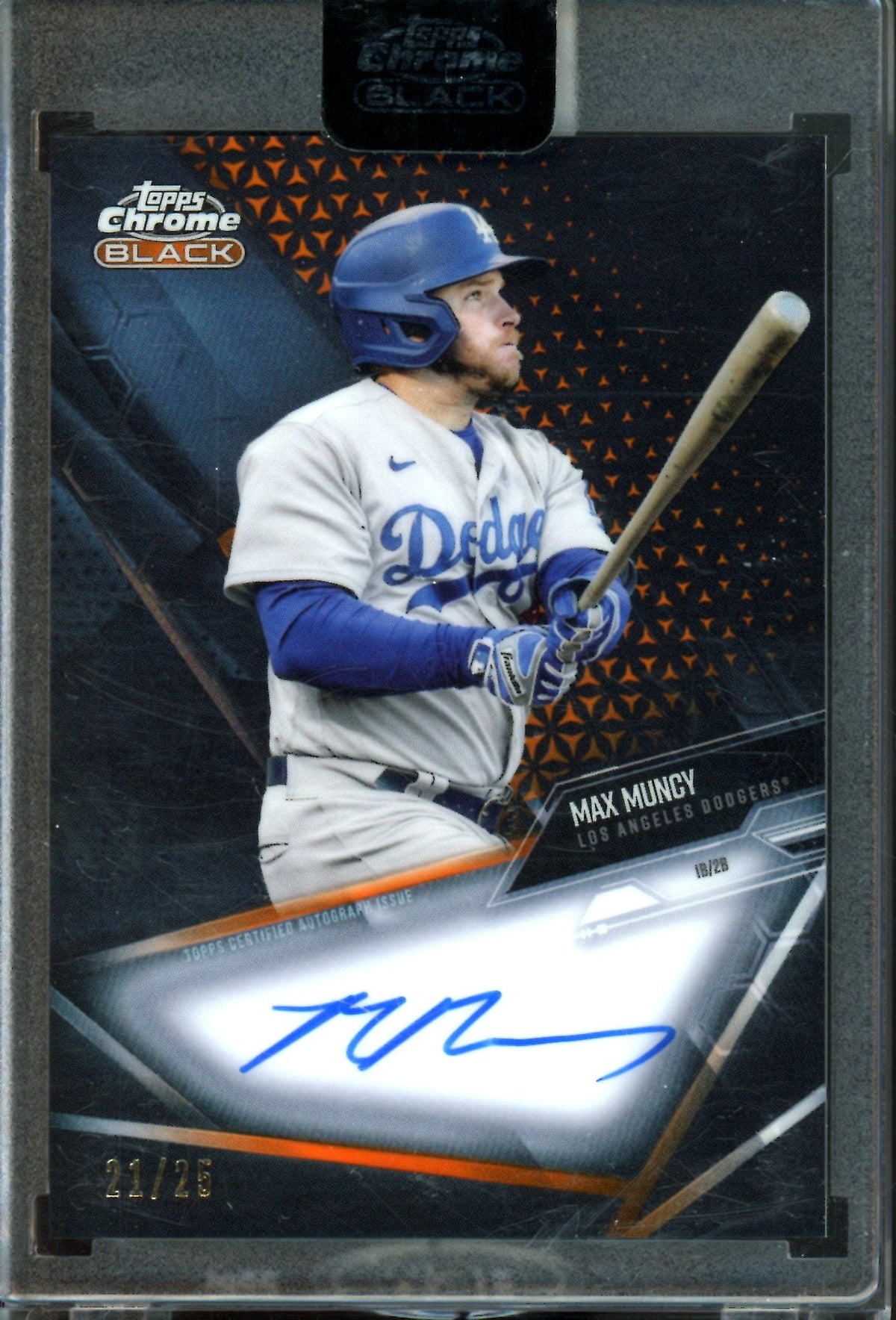 2021 Topps Chrome Black Max Muncy Orange Refractor Autograph /25 Dodgers - Trading Card Market