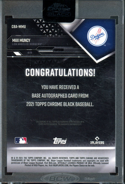 2021 Topps Chrome Black Max Muncy Orange Refractor Autograph /25 Dodgers - Trading Card Market