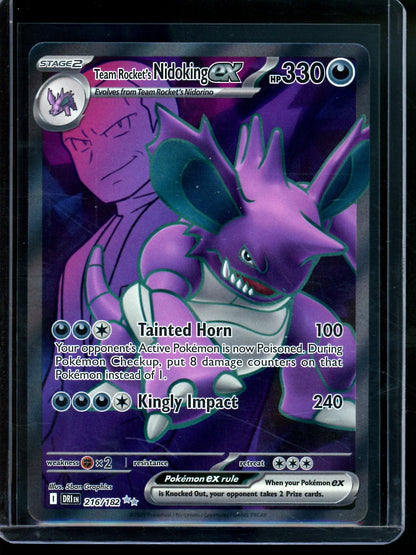 2025 Pokemon Destined Rivals Team Rocket's Nidoking EX 216/182 - Trading Card Market