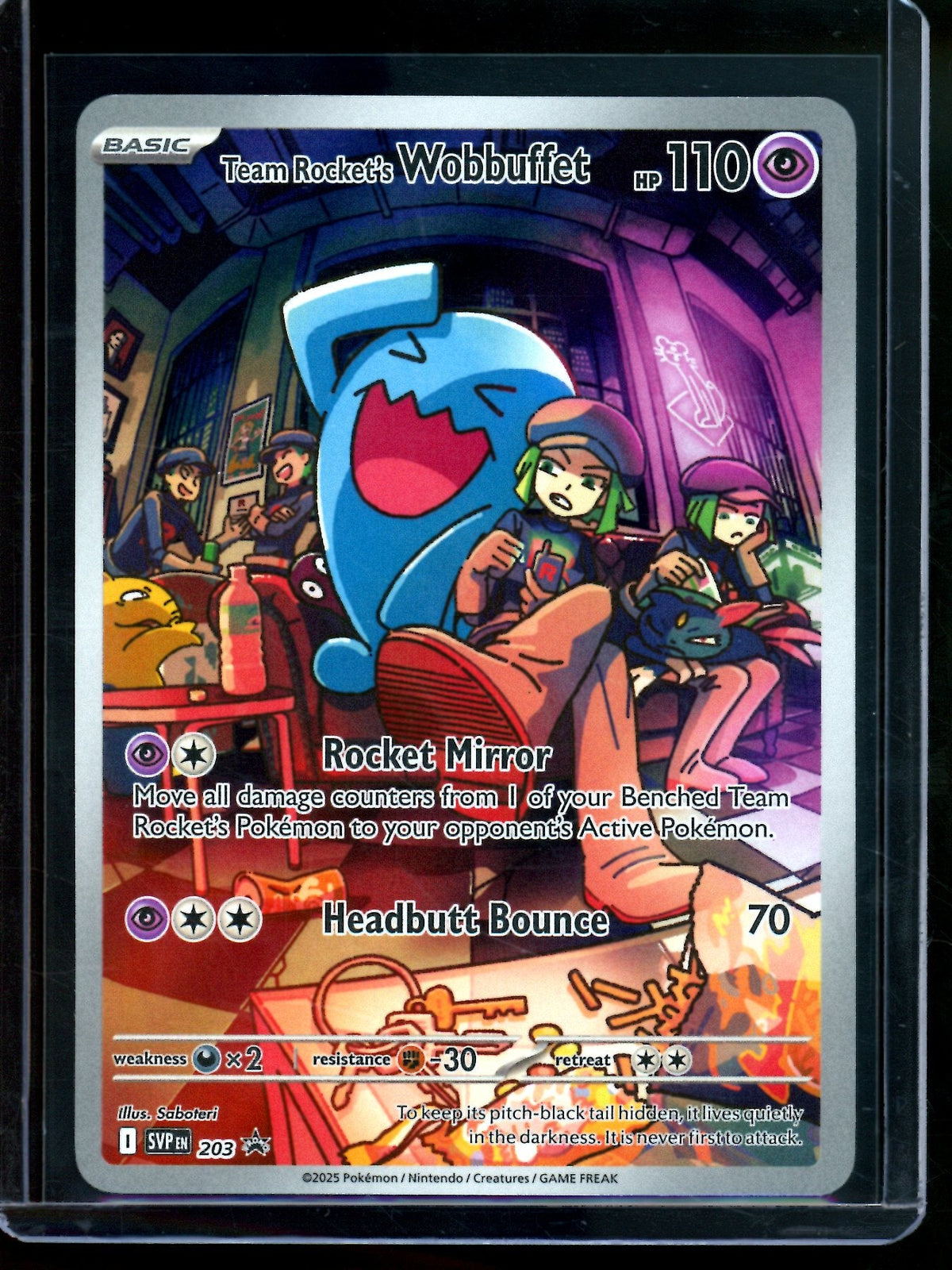 2025 Pokemon Scarlet and Violet Team Rocket's Wobbuffet 203 Promo - Trading Card Market